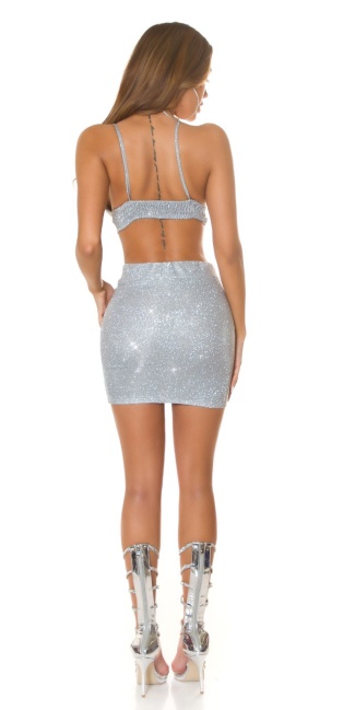 Musthave Glitter Crop Top / Bralette Silver